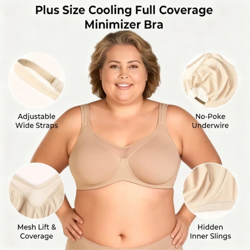 ⏳Last Day Special Price £7.99💐Women's Elegant Sheer Full Coverage Plus Size Bra
