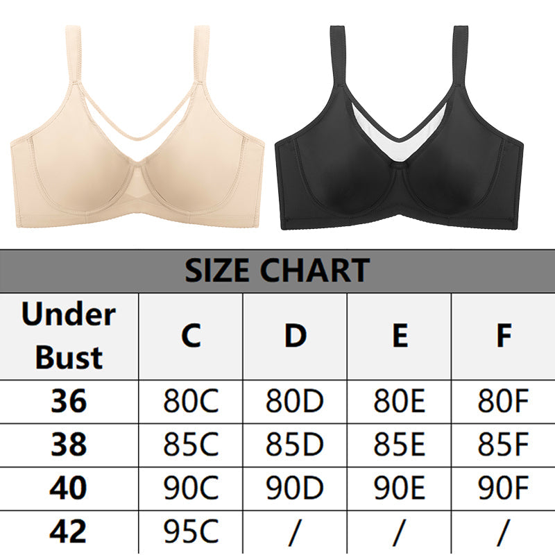 ⏳Last Day Special Price £7.99💐Women's Elegant Sheer Full Coverage Plus Size Bra