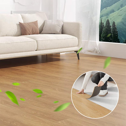 🧱 BUY 2 GET 3 FREE! 🔥（36 in × 6 in × 1/8 in）🏠 Wood Grain Peel and Stick Floor Tiles ， Self-Adhesive, Waterproof & Easy DIY Installation 🌿