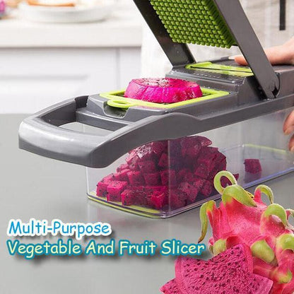 ✨Multifunction vegetable slicer – stainless steel blades, easy to clean, multiple cooking modes🥗
