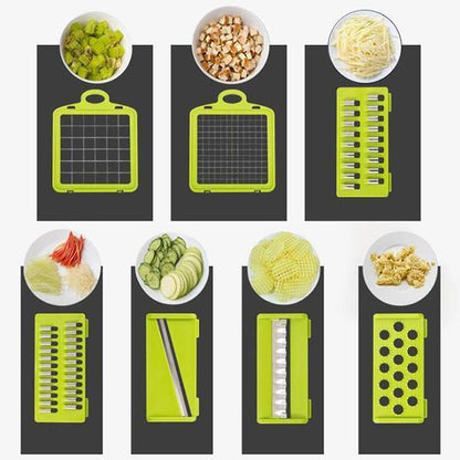 ✨Multifunction vegetable slicer – stainless steel blades, easy to clean, multiple cooking modes🥗