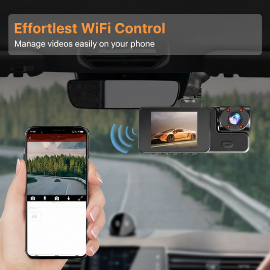 📸 3-Channel 1080P Dash Cam with WiFi🚗