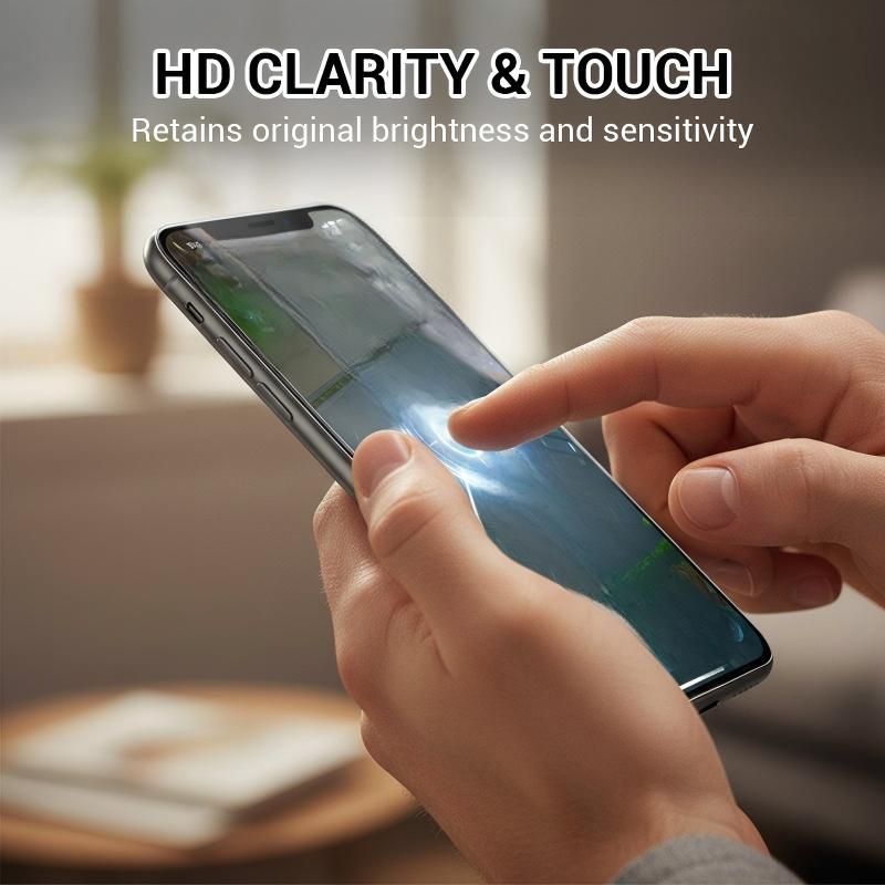 One Fish [2-Pack] Screen Protector for iPhone 17 Pro Max / 17 Pro, Samsung & Google | Privacy Protection, Polarized Eye Care, Scratch-Resistant, Easy Install