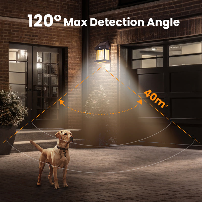 ⚡Motion-Sensor Solar-Powered Tungsten Wall Lamp—Warm glow illuminates when you approach💡, starlight conceals when you depart!🌙
