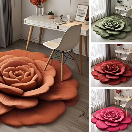 Floral Plush & Diatomaceous Earth Floor Mat