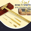 🔨 5 in 1 Mini Hammer & Screwdriver Hand Tools Set – Portable Multi-Function Repair Tool Kit, Compact Gold Multitool for Home, Hobby, Jewelry & Small Craft Repair