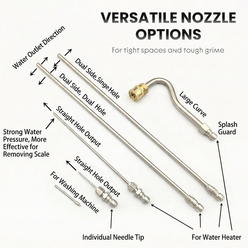 🔫【High-Pressure Washer Extension Pole】— Extends your reach by 1 meter, leaving no stain untouched! 🚿✨
