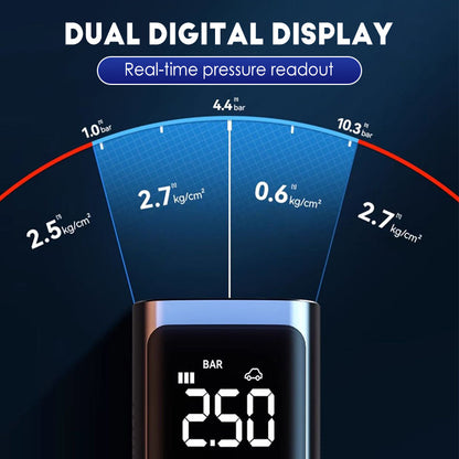 Wireless Portable Car Air Pump with LED Light