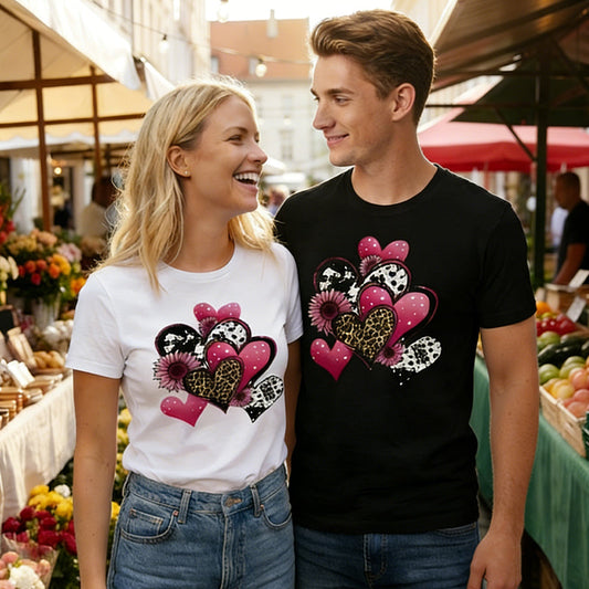 👫【Heartbeat Sync T-Shirts】— Our anniversary is the trendiest accessory we share. 💞🏷️