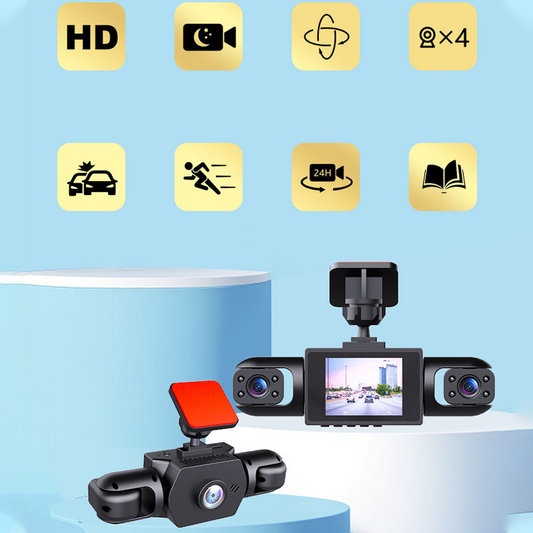 📹🚗 Full-coverage recording with night vision: ⚡ 4K 360° dashcam featuring loop recording for all-around protection—practical, durable, and ready to use ✨