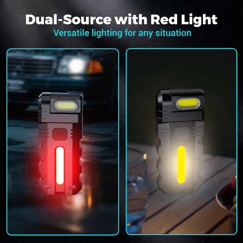💎 56% OFF! 💎 180° rotatable LED work light – dual beam, magnetic base, and USB-C charging port