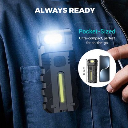 💎 56% OFF! 💎 180° rotatable LED work light – dual beam, magnetic base, and USB-C charging port