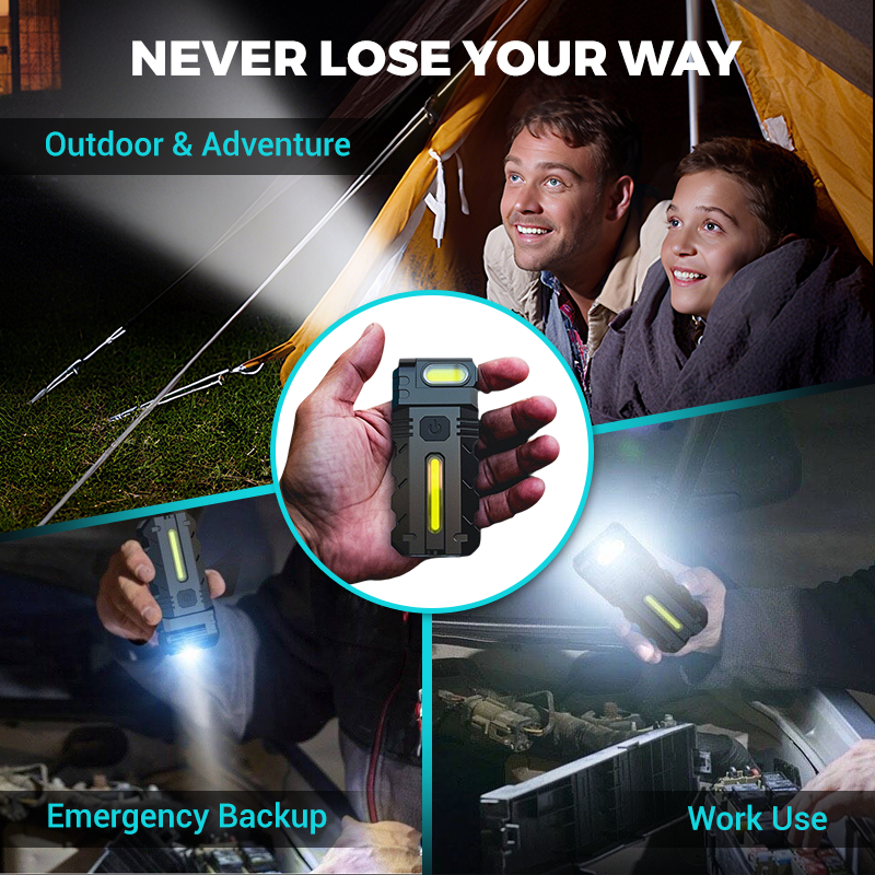💎 56% OFF! 💎 180° rotatable LED work light – dual beam, magnetic base, and USB-C charging port