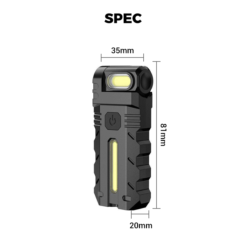 💎 56% OFF! 💎 180° rotatable LED work light – dual beam, magnetic base, and USB-C charging port