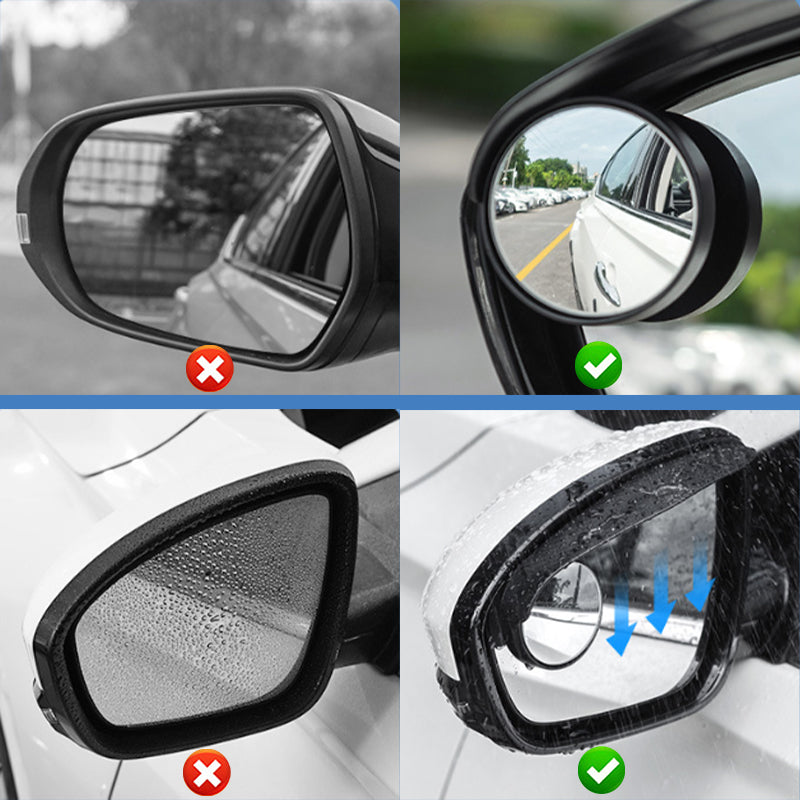 🪞【Rearview Mirror Rain Cover + Mini Round Mirror】— No more water droplets on rainy days💦, eliminate blind spots, and turn new drivers into pros in seconds! 🚗✨