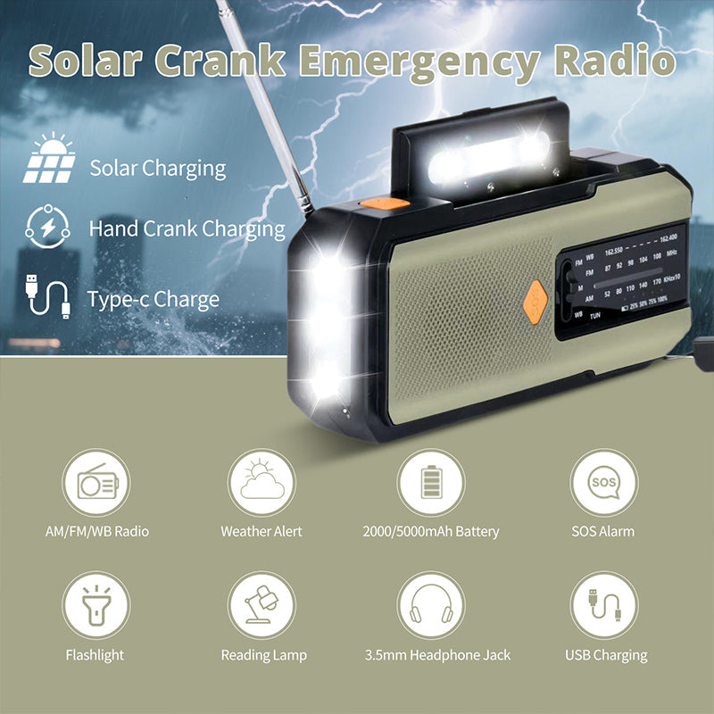 🥳2026 HOT SALE🥳 57% OFF!🔥Solar Hand-Crank Emergency Weather Radio