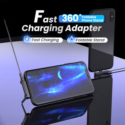 🔥Fast Charging Adapter with 360° Foldable Phone Stand