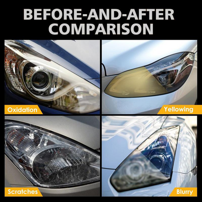 🚗【Headlight Crystal Restorer】— One swipe, and yellowed lenses become crystal clear. Old becomes new, and your headlights shine like brand new! ✨🔦