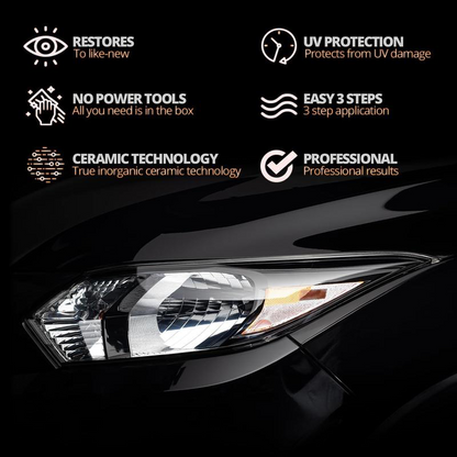 🚗【Headlight Crystal Restorer】— One swipe, and yellowed lenses become crystal clear. Old becomes new, and your headlights shine like brand new! ✨🔦