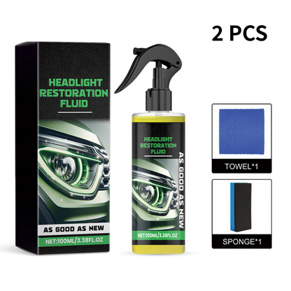 🚗【Headlight Crystal Restorer】— One swipe, and yellowed lenses become crystal clear. Old becomes new, and your headlights shine like brand new! ✨🔦