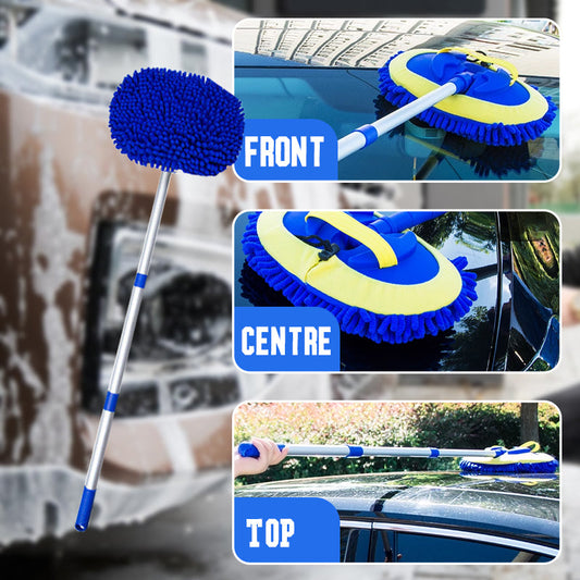🧼Durable Aluminum Long Handle Telescopic Car Wash Mop🚗✨
