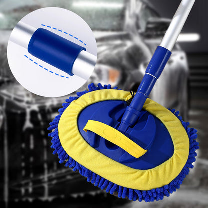 🧼Durable Aluminum Long Handle Telescopic Car Wash Mop🚗✨