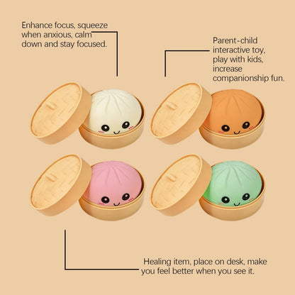 🥳2026 HOT SALE💞50K+ SOLD!👵🥟Glitter Dumpling Squishy Steamer Blind Box Surprise Squeeze Fun✨