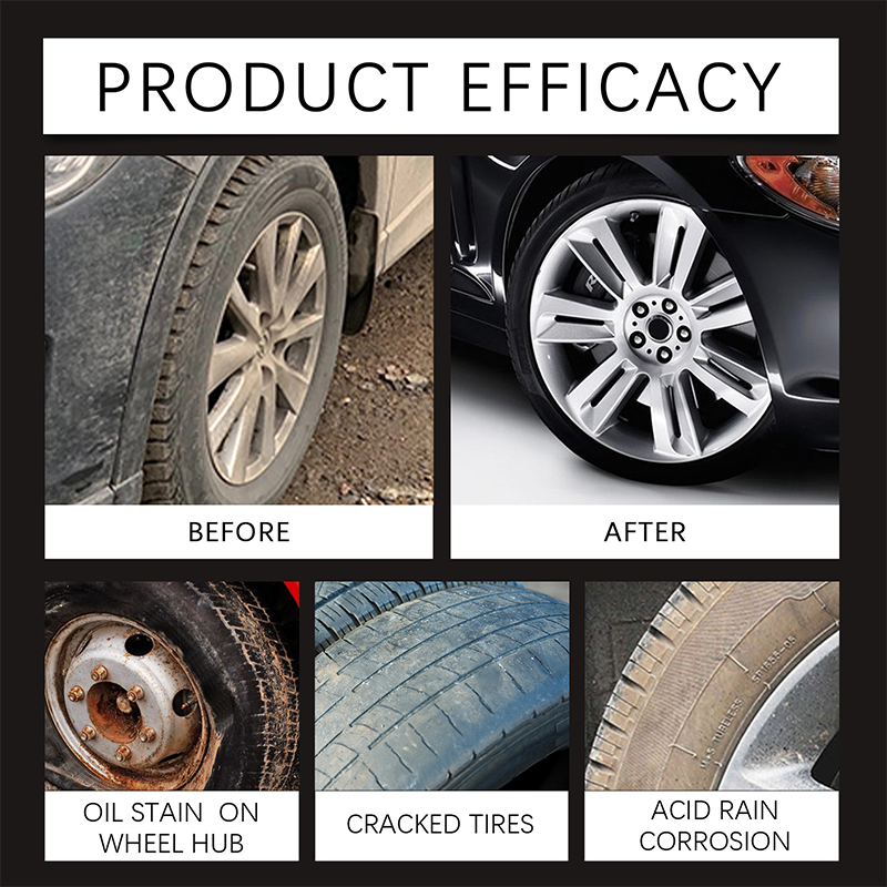 ✨ Tire wax—restores a deep black shine, blocks UV rays, and repels dirt. Quick and easy! 🚗