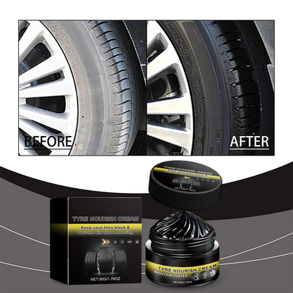 ✨ Tire wax—restores a deep black shine, blocks UV rays, and repels dirt. Quick and easy! 🚗