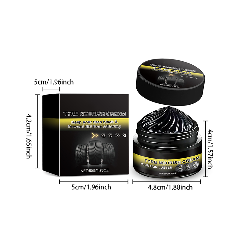 ✨ Tire wax—restores a deep black shine, blocks UV rays, and repels dirt. Quick and easy! 🚗