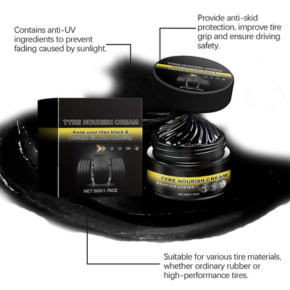 ✨ Tire wax—restores a deep black shine, blocks UV rays, and repels dirt. Quick and easy! 🚗
