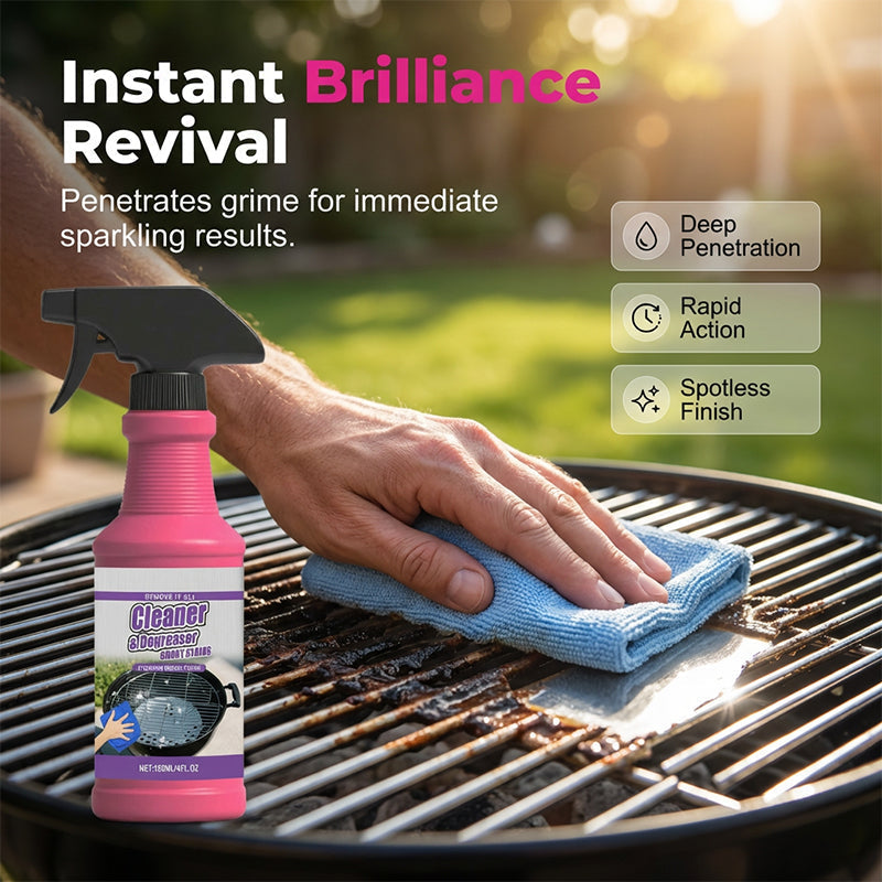 🌟BUY 3 GET 2 FREE!!💦Fast-Acting Heavy-Duty Grill Degreaser Spray