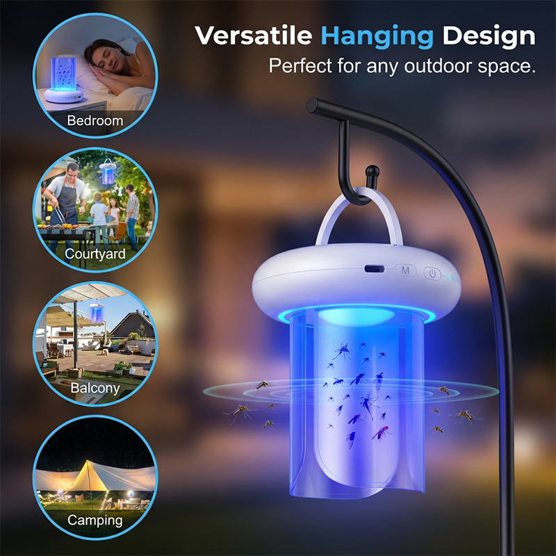 💨360° UV LED Mosquito & Fly Trap Lamp💡✨