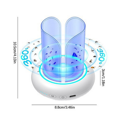 💨360° UV LED Mosquito & Fly Trap Lamp💡✨