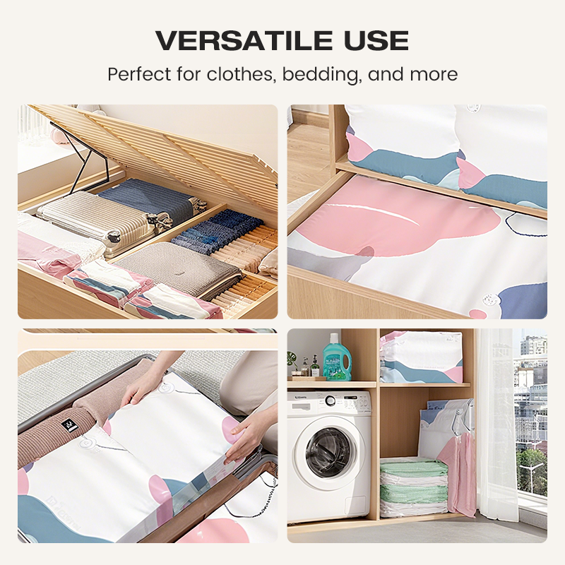 🧳No‑Pump Vacuum Storage Bags – Press & seal, no pump needed. Saves 80% space, keeps clothes dry & dust‑free. Perfect for bulky bedding & off‑season gear. 🛏️🗄️
