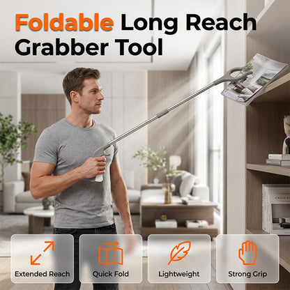 🦯【Foldable Long-Handled Retrieval Tongs】— Just extend and grab—no more bending over, whether high or low. Seniors and expectant mothers can pick things up on their own! 🔧✨