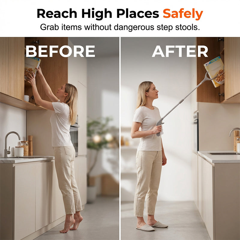 🦯【Foldable Long-Handled Retrieval Tongs】— Just extend and grab—no more bending over, whether high or low. Seniors and expectant mothers can pick things up on their own! 🔧✨