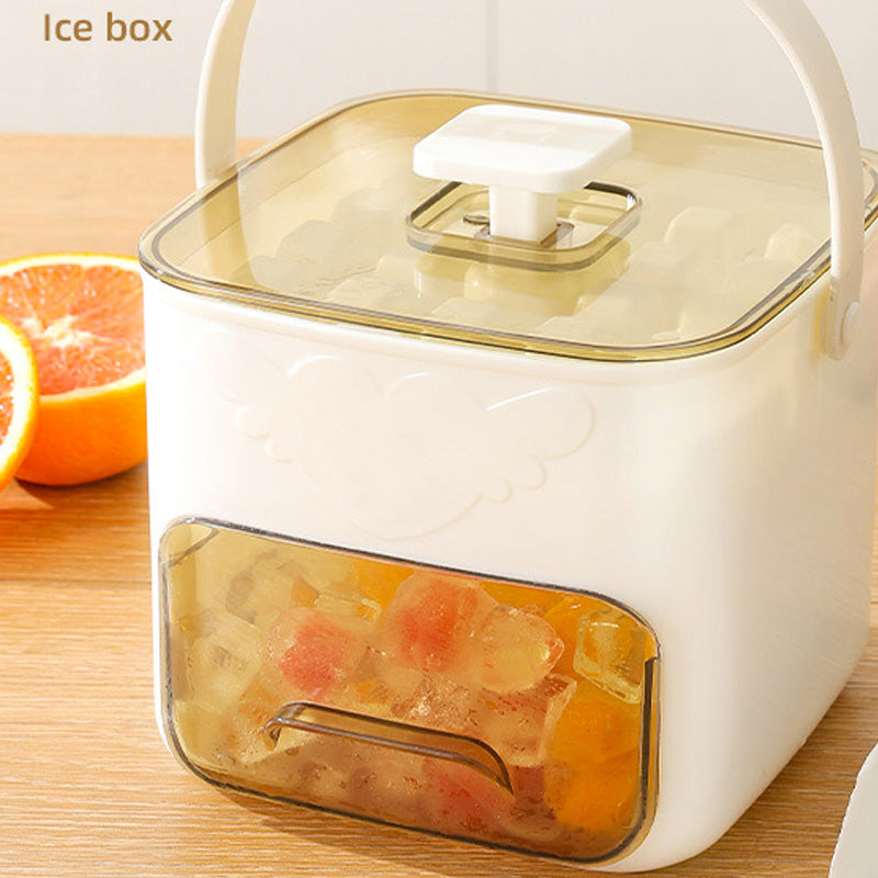 🔥💥 One-Press Ice Cube Maker with Storage Bin ❄️✨ Fast Freeze Ice Tray 🏷️💰50% OFF NOW