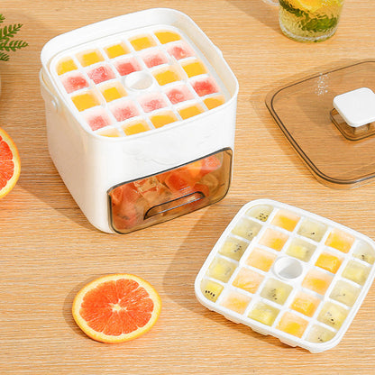 🔥💥 One-Press Ice Cube Maker with Storage Bin ❄️✨ Fast Freeze Ice Tray 🏷️💰50% OFF NOW
