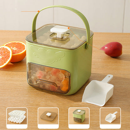 🔥💥 One-Press Ice Cube Maker with Storage Bin ❄️✨ Fast Freeze Ice Tray 🏷️💰50% OFF NOW