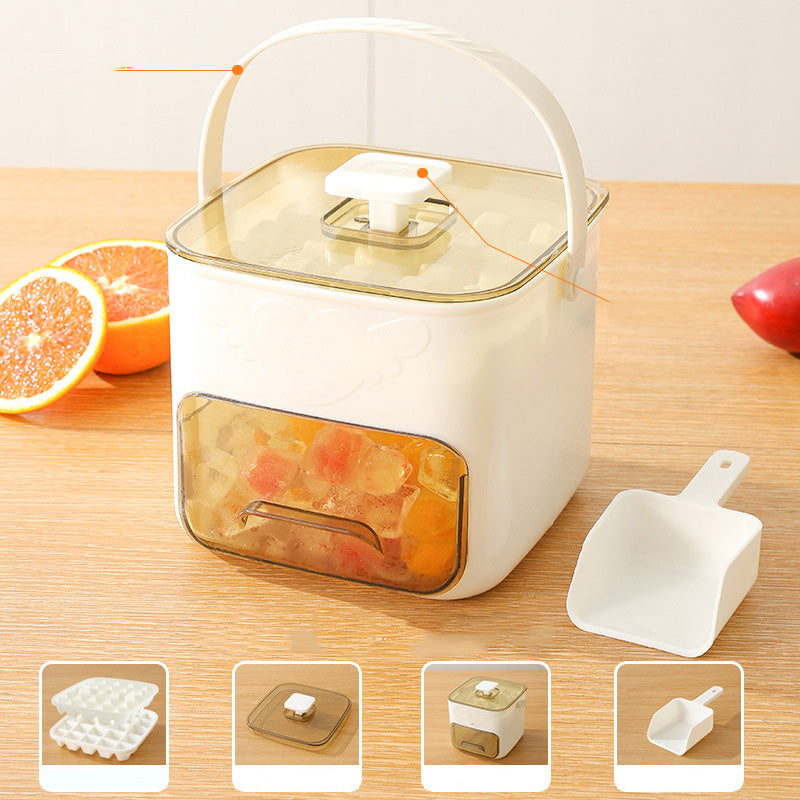 🔥💥 One-Press Ice Cube Maker with Storage Bin ❄️✨ Fast Freeze Ice Tray 🏷️💰50% OFF NOW