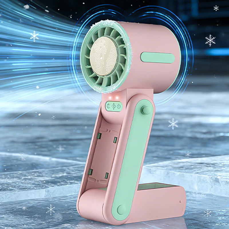 ❄️Foldable Handheld Fan with Cooling Plate🌬️ Stay Cool Anytime & Anywhere🌞
