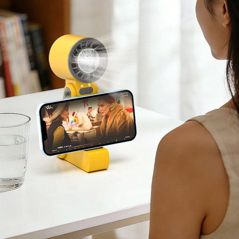 ❄️Foldable Handheld Fan with Cooling Plate🌬️ Stay Cool Anytime & Anywhere🌞