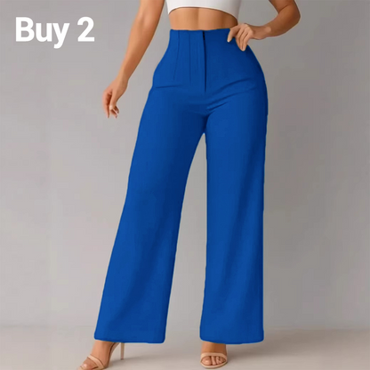 🥳2026 HOT SALE🥳Women’s Solid Color Casual Wide Leg Pants