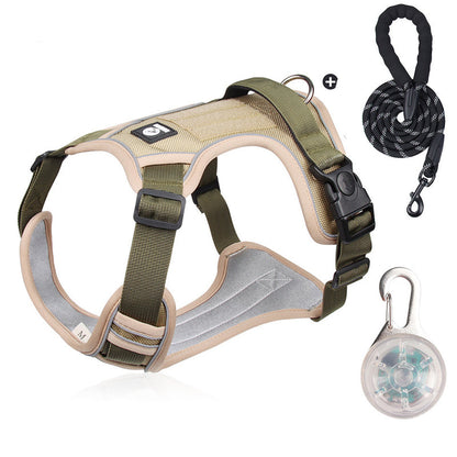 🦮 No‑Pull Dog Harness Kit with Leash & LED Collar – Escape‑Proof, Breathable Padding & Night Visibility 💡