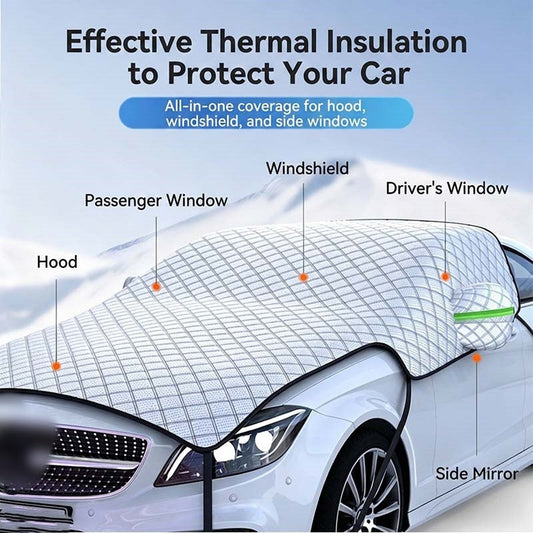 🎁2026 New Arrivals 50% OFF💥Car Windshield Snow Cover – All‑season, multi‑layer. Covers hood, glass & side windows. Strong straps, no slipping! 🚙💨