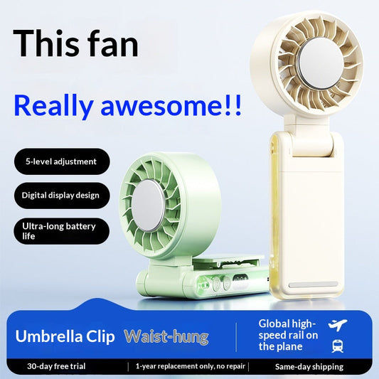 🌀【Table and Waist Fan with Long Battery Life】—— Clip it to your belt or set it on the table: Wherever you are, you’ll stay nice and cool!❄️💨