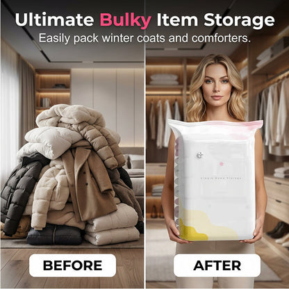 Press-to-Compress Vacuum Storage Bags