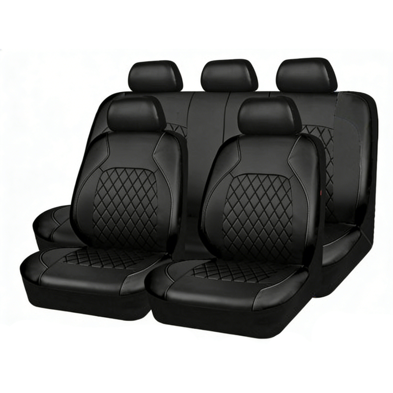 🚗✨9-Piece Leather Car Seat Cover Set – Universal Fit, Breathable & Easy to Clean for a Perfect Interior 🛋️
