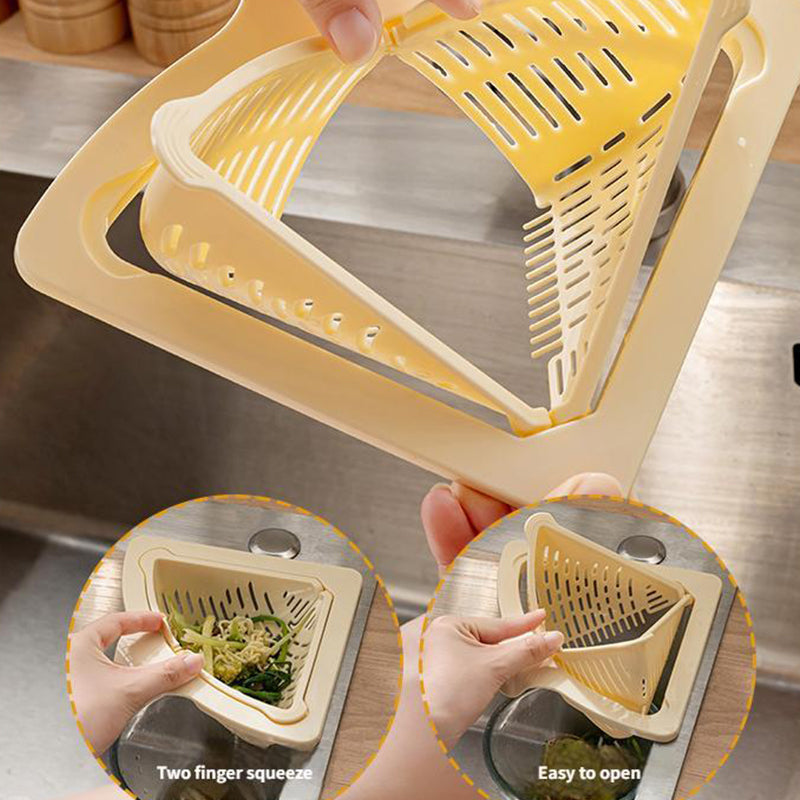 50% OFF Today🧲 Magnetic Corner Strainer – No Drills, No Mess. 🗑️ Stop Touching Soggy Scraps!
